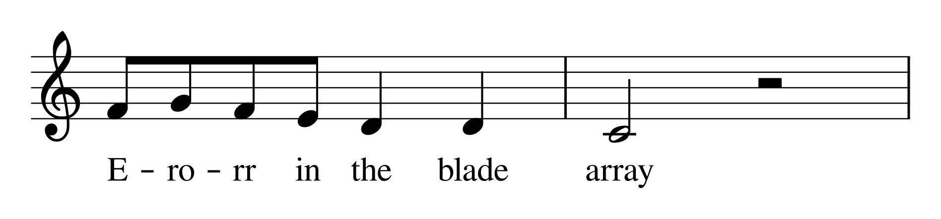 Error in blade array